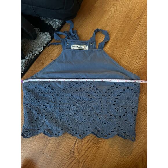 Abercrombie & Fitch Tops - Blue Eyelet Lace Abercrombie and Fitch Crop Top XS